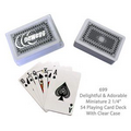 Compact Miniature Playing Card Deck - Black